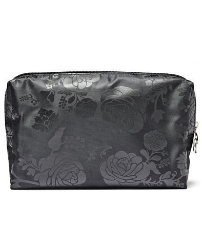 Gee Beauty - Gee Beauty Black Floral Cosmetic Bag